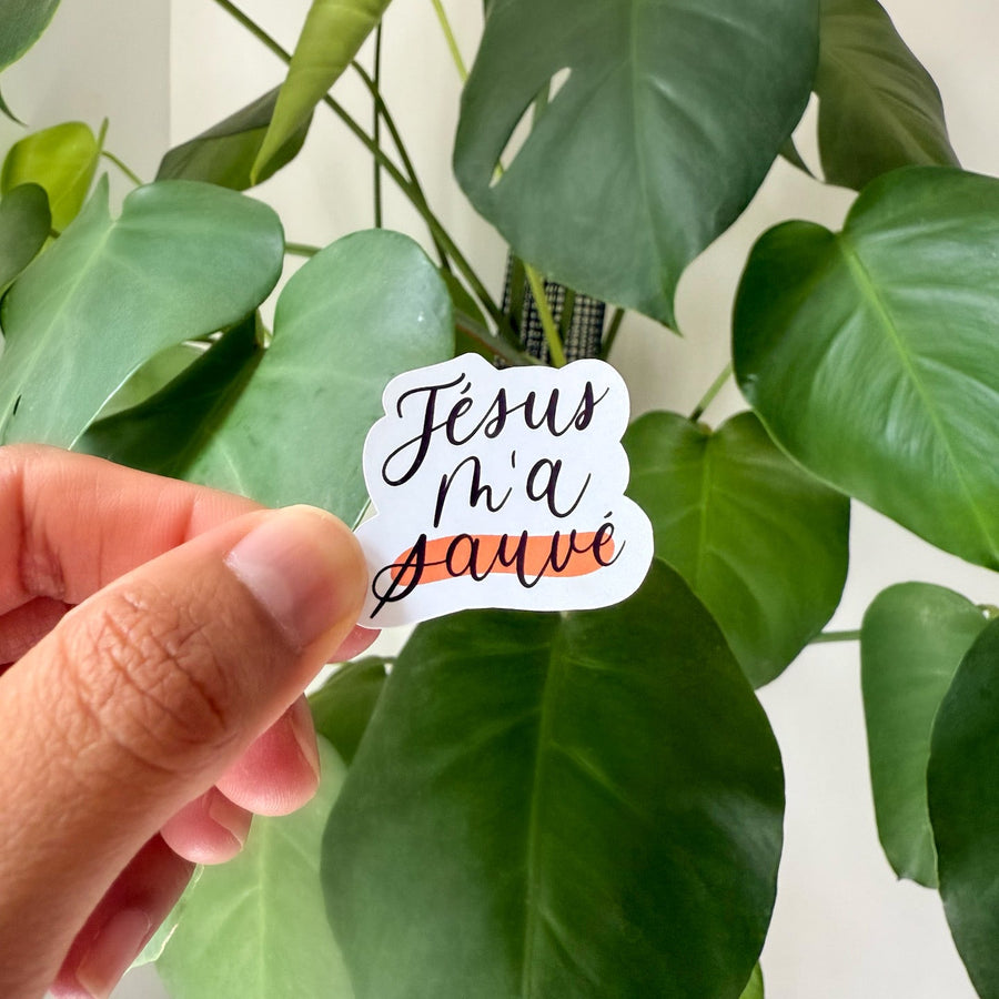 Sticker Jésus m'a sauvé